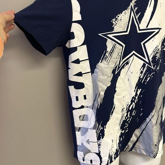 Starter Dallas Cowboys Navy Short Sleeve Crewneck T-shirt with Graphics- Medium - Picture 4 of 15